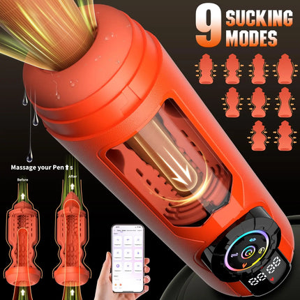 KUSHOR Heating Automatic Male Masturbator APP Control Vibrating Sucking Thrusting Masturbation Cup Penis Pump Sex Toy for Men