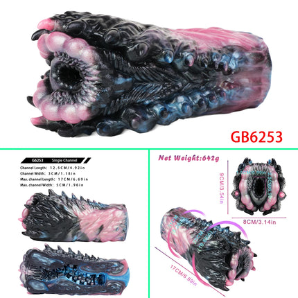 GEEBA Authentic Monster Foot Design Male Stroker Single Channel Skin‑Friendly Silicone Masturbator Pocket Onahole Adult Sex Toy