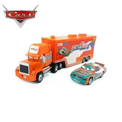 Pixar Cars Lightning McQueen Mack Uncle Truck Black Storm Jackson Cruz Set Metal Diecast Model Toy Kids Christmas Gift