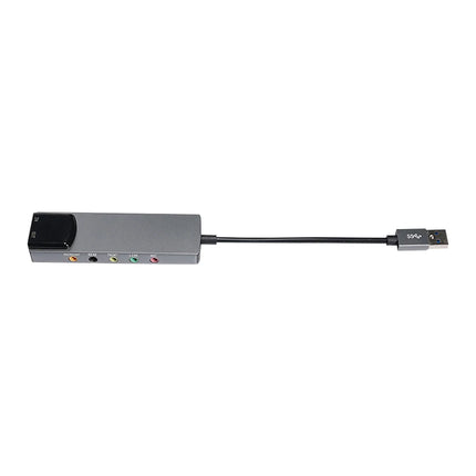 6-in-1 USB External Optical Sound Card Multifunction Audio Converter Adapter for Notebook Aluminium Sound Card