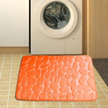 Tapis de bain antidérapant effet pavé Absorption d'eau Lavable Tapis de sol de baignoire Paillasson de douche Décoration de salle de bain