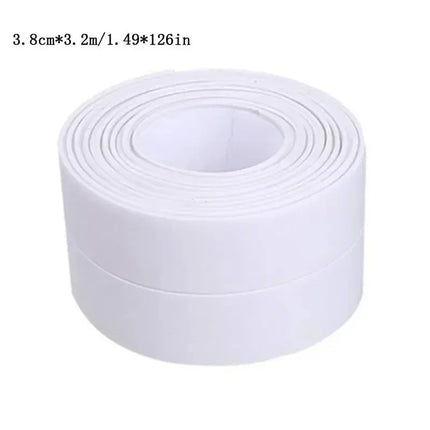3.2m PVC Waterproof Sealing Tape for Bathroom Sink, Shower, Bathtub and Toilet - Self Adhesive Wall Sticker