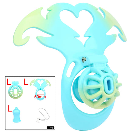 LICKER Wearable Angel's Heart Negative Chastity Locks Loyalty Belt Penis Cage Sex Toys Erotic Urethral Chastity Device For Men
