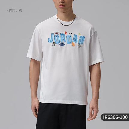 Nike Authentic Jordan Men's Fashion Printed Classic Sports Short sleeved T-shirt IR6306-100