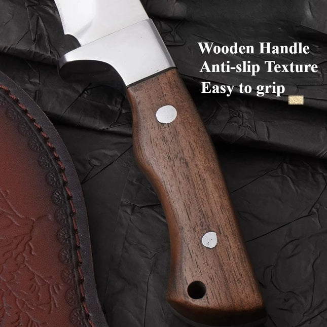 Stainless steel butcher knife with a handle sharp meat knife used for cutting bones boning knife professional kitchen chef knife