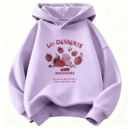 Funny Strawberry Fashion Y2k Hoodie Kids 90s Children's Sweatshirt Hoody Casual Hoodies for Boys Girls Clothes