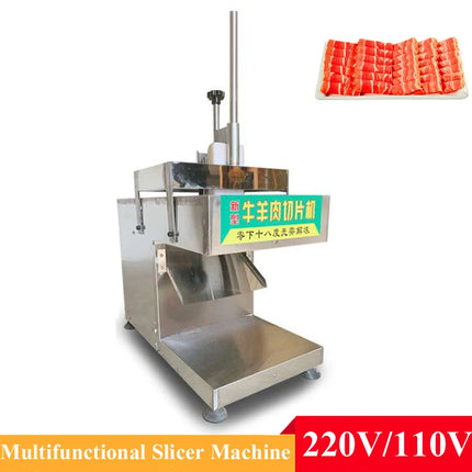 Electric Frozen Meat Cutter Machine Automatic Lamb Cutting Machine Stainless Steel Mutton Roll Slicer Machine