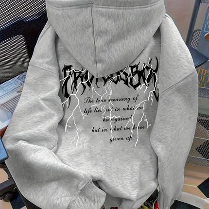Women's fashionable hooded sweatshirt with fashionable creative design and English letters hoodie sweatshirt hoodie