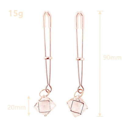 Colorful Metal Nipple Clamps With Chain Set Woman Rainbow Nipple Clips Breast Bondage Restraint Slave Fetish Female Sex Toy