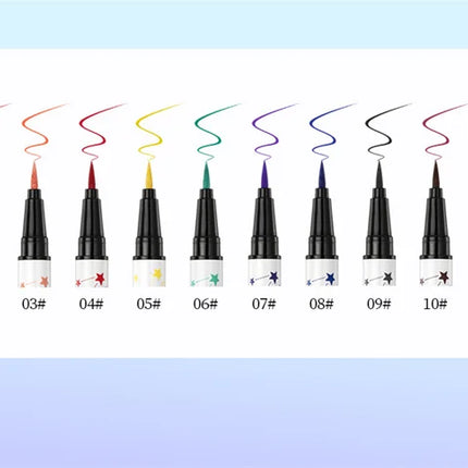 1Pc Quickily Drying Colorful Eyeliners Pencil Eyes Cosmetics Matte Liquid Eyeliners Waterproof Lasting White Sweatproof  Make Up