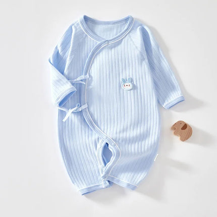 Boys Girls Newborn Jumpsuit Baby Cotton One-Piece Romper Infant  Long Sleeve Boneless Pajamas Four Seasons 0-6M