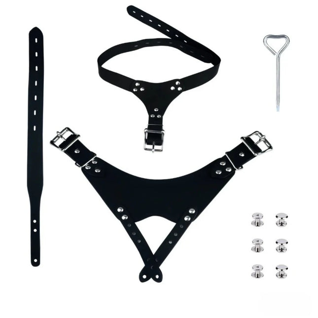 Auxiliary Chastity Belt PU Leather Band For Metal Cock Cage Belts Male Chastity Cage Accessory Harness Sex Toys For Men
