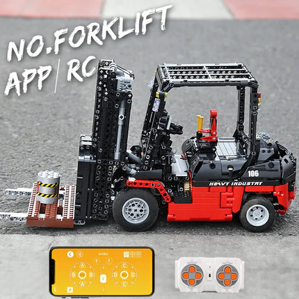 Mould King 13106 Technical Car Toys The Motorized MOC-3681 Forklift Building Block Assembly Truck Brick Set Kids Christmas Gift