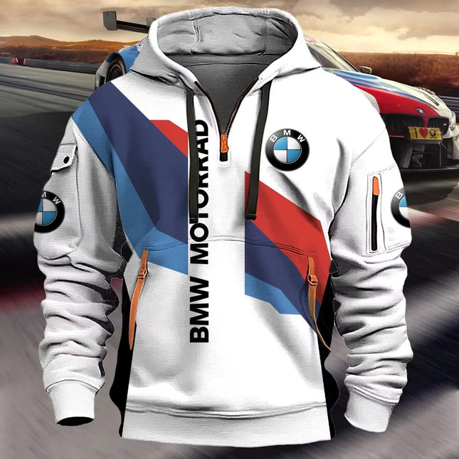 2026 BMW high-quality hooded sweatshirt, suitable for both men and women, with a loose fit, fashionable sportswear, perfect for