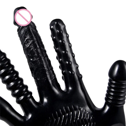 Vibrating Finger Gloves G-spot Clitoris Stimulator Real Penis Dildo Vibrator Glove Sex Toys for Woman Sex Games Intimate Toys