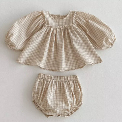 Vintage Lace Embroidery Girls Clothing Set Spring Fall Long Sleeve Infant Baby Jumpsuit for Toddler Girls Clothing Children Suit