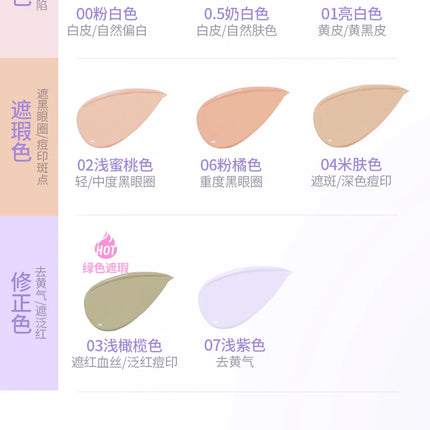 Girlscrush Liquid Concealer  Moisturizing Brightening Conceal Pore Watery Velvet Longlasting Cover Red Streaks Face
