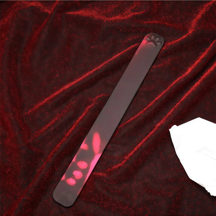 Temperature Reactive Color Changing Cat Paw Paddle3D Embossed PU Leather Spanking Toy BDSM Couple Bedroom Role Play Cosplay Game