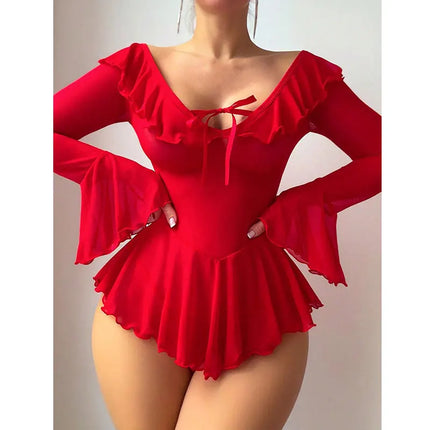 Transparent Women Secret Lingerie Sexy Nightdress Hot Erotic Ruffled Soft Clothing Sexy Nightgown Porno Underwear Bra Kits