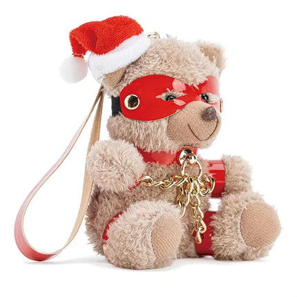BDSM Erotic Sex Toys Plush Bear Valentines Gifts Toy Couple Pendant PU Leather Restraints Bondage Set