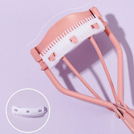 Eyelash Curler Comb Eyelashes Fits All Eye Shapes Lash Lift Curling Clip Eye Makeup Tools With 1 Silicone Refill Pads