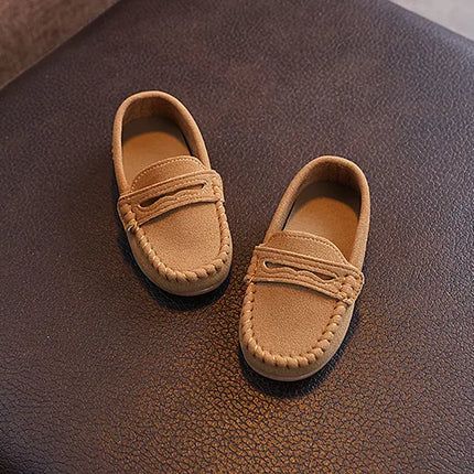 Children Moccasin Shoes Boys Flats Loafers Non-slip Tassels Cute Kids Casual Leather Shoes Soft Slip-on Pleated Solid Color 2025