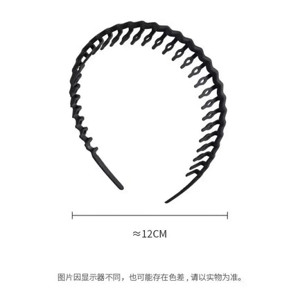 1Pc Solid Color Wave Hairbands for Women Trendy Toothed Non-slip Hair Combs Hair Accessories Girl Face Wash Sports Headbands 집게핀