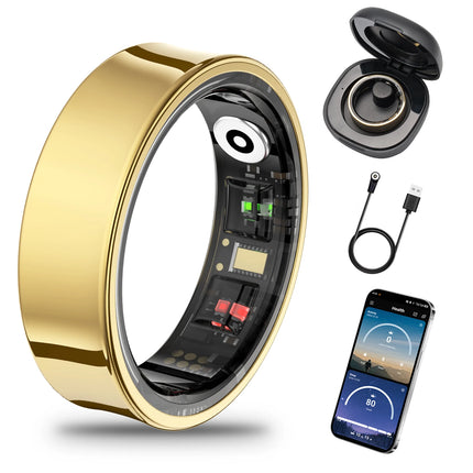 Amovan hot selling premium health sports sleep video picture remote control elegant smart ring for iOS Samsung Xiaomi phone
