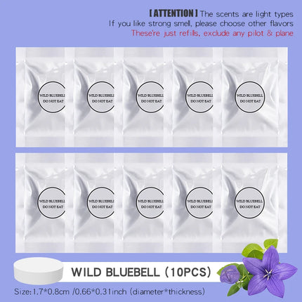 Just Refills No Plane & Pilot! dog bear car air freshener vent replacement tablets solid fragrance aroma perfume pads supplement