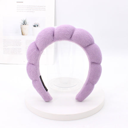 Women Girls Sponge Co Spa Makeup Bubble Terry Cloth Headband Puffy Retro Hair Bands Soft Hairband Headwear
