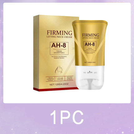 Ah-8 Tightening Neck Cream with Roller Contains Hexapeptide, Moisturizes, Tightens, Lifts Sagging Skin, and Repairs Wrinkles. Neck Lotion.