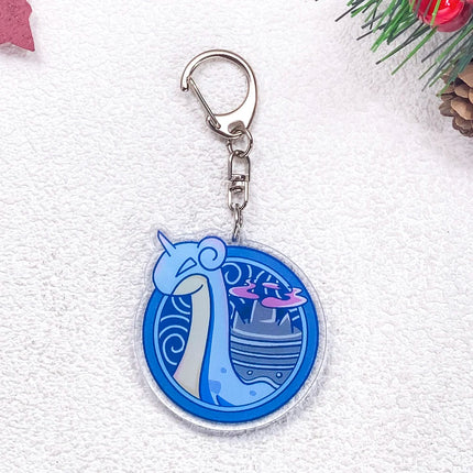 Pokémon Pikachu Gengar Bulbasaur Squirtle Car Keychain Accessories Acrylic Charms Pendant For Bag Key Holder Backpack Decoration