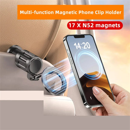 1pcs Adjustable Magnetic Phone Holder Travel Essentials Flexible Rotation Hands-Free Airplane Phone Mount Seat Phone Stand