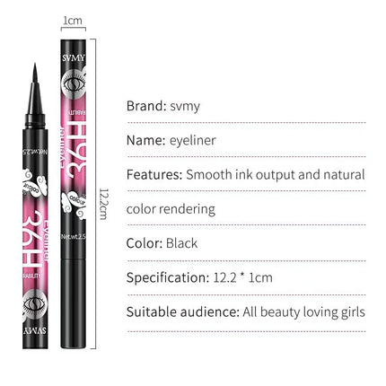 2/5/10pcs Black waterproof sweat-proof eyeliner pencil set, long-lasting and non-smudging beginners perfect gift for beginners