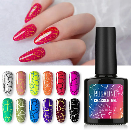 Crackle Gel Polish Cracking Nail Lacquer Quick Drying Nail Art Gel Manicure For UV Semi Permanent Base Top Coat