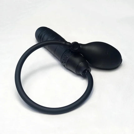 Expansion Diameter 14cm Inflatable Dildo Anal Plug with 5 Beads Built-in Silicone Column Huge Butt Plug Ass Dilator Anal Sex Toy