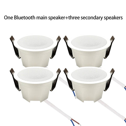 MINI Bluetooths Ceiling Speakers Stereo Sound Indoor Home Audio Background Music System For Bathroom Kitchen Living Room Bedroom