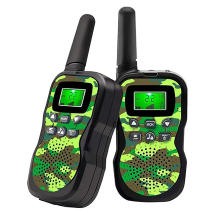 2 Pack Kids Walkie Talkies, 3KM Two Way Voice Radio, Suitable for Boys and Girls Ages 3-12, Outdoor Adventure Camping Hiking Toy