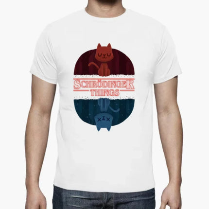 Schrodinger's Things. Funny Schrodinger Cat T Shirt New Summer Cotton Short Sleeve O-Neck T-shirt Casual Mens Womens Top