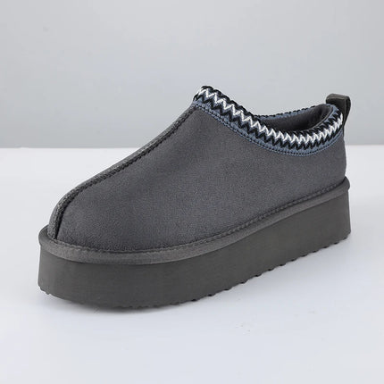 Smile Winter Fuzzy Women Shoes Classic Brand Suede Women Slippers Outdoor Fuzzy Antiskid Shoes Women Indoor Fluffy House Shoes