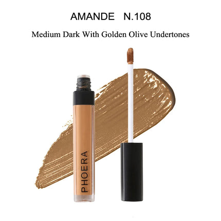 PHOERA 10Colors Liquid Concealer Foundation Cream Smooth Face Moisturizing Silky Long Lasting Scars Acne Cover Cosmetic Makeup