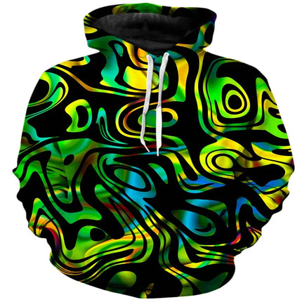 Colorful 3d Graphic Hooded Sweatshirts Casual Hoodies Male Printing Pullovers Long Sleeve Sportwear Autumn New Fashion Tops