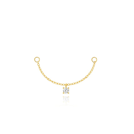 CANNER 1PC 925 Sterling Silver Chain Tassel Piercing Earrings Chain Charm Accessories For Woman Shiny Earring Fine Jewelry Gift