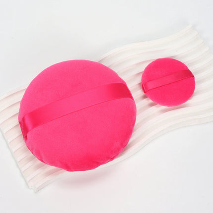 125mm圆形 Cotton Velvet Powder Puff Large Loose Powder Puff Makeup Artist Powder Puff Round Cotton Ribbon Hook Hand Glove Puff