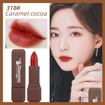 Chocolate Shape Matte Liquid Lipstick Waterproof Innovative Lovely Lip Glaze Velvet Lasting Lip Gloss Lip Makeup Tint Cosmetic