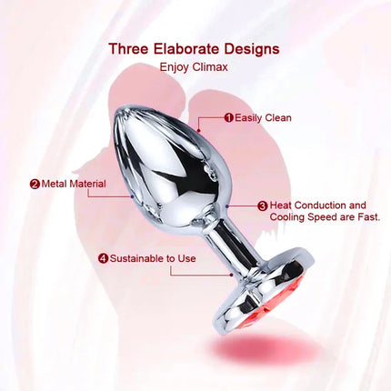 S/M/L Anal Plug Metal Adult Sex Toys For Women Men Crystal Erotic Bullet Butt Plug Stimulator Prostate Massager Intimate Goods