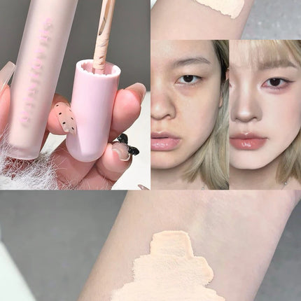 3 Colors Liquid Foundation Concealer Cream Full Covers Brightening Facial & Eye Liquid Concealer Waterproof Oil-control Make Up