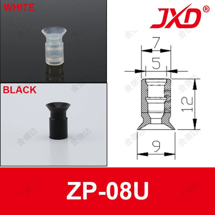 JXD ZP Series ZP02/04/06/08/10/13/16/20/25/32/40/50U Single Layer Silicone Mini Vacuum Suction Cup