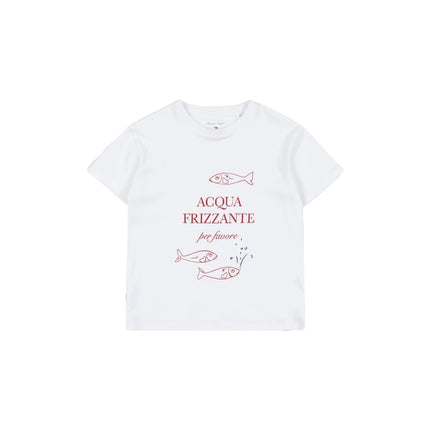 2026 New Summer KS Boys Girls Printed Round Neck T-shirt Kids Solid Color Shorts Girls' Casual Half Skirt Set
