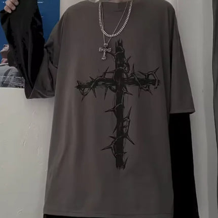 Men T Shirts autumn men Clothes anime casual Long Sleeved Oversized Tshirt Harajuku Streetwear Academia Hip Hop tee top